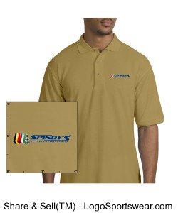 Embroidered Silk Touch Polo (Stone) Design Zoom